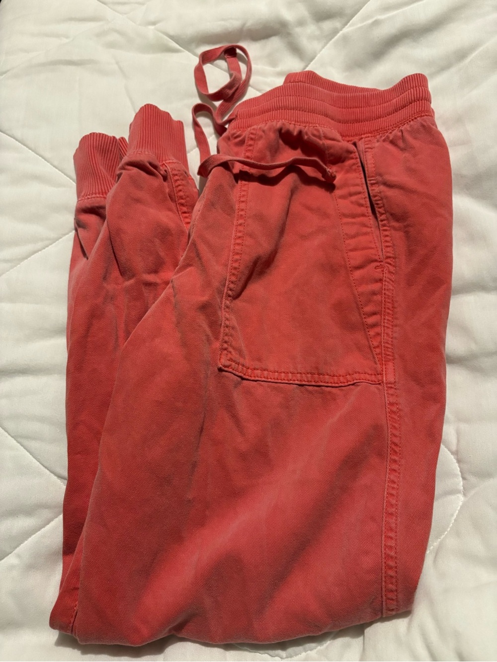 GAP Coral Red Track Joggers